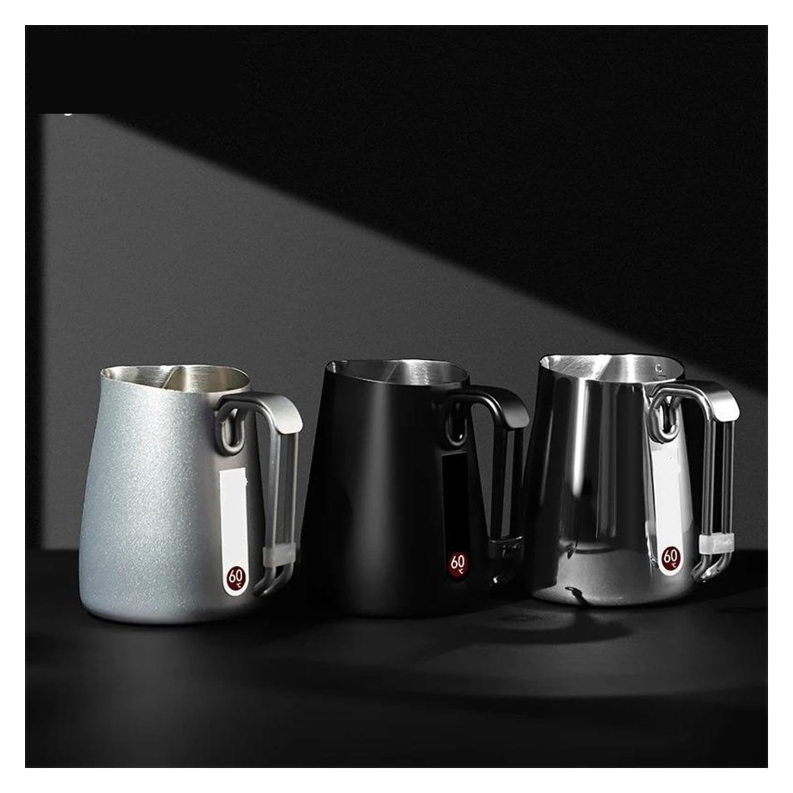 Caraffa Schiuma Latte, Brocca Acciaio Inox 600ml Con Linee Di Misura