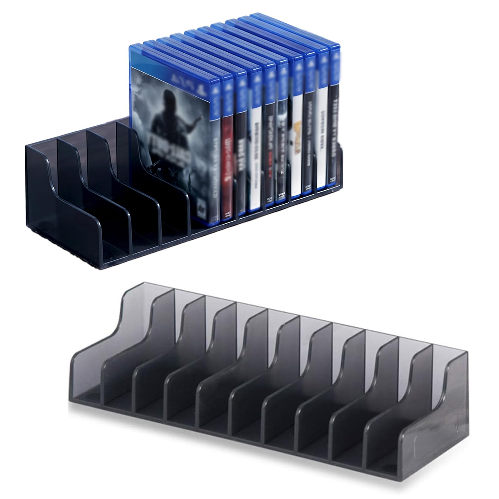 Porta Carte da Gioco, 2 PCS Scatola Carte di Gioco ad 10 Fogli Capacità, Supporto CD per PS4/PS4 SLIM/PS4 PRO