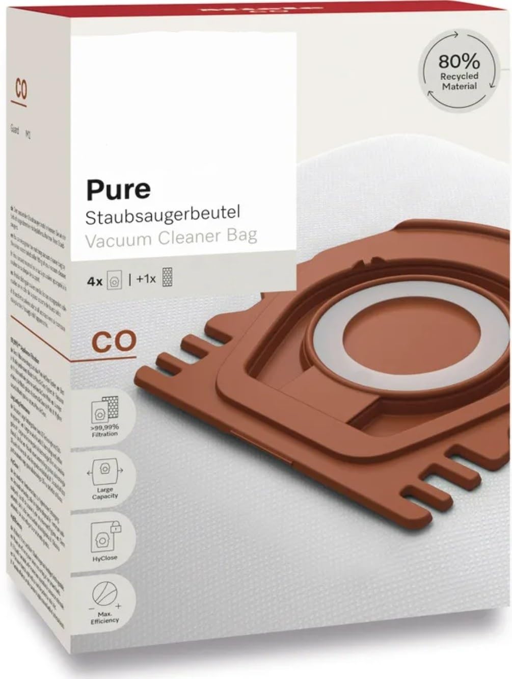 4 SACCHI SACCHETTI ASPIRAPOLVERE MOD - CO -Pure CO Guard M1