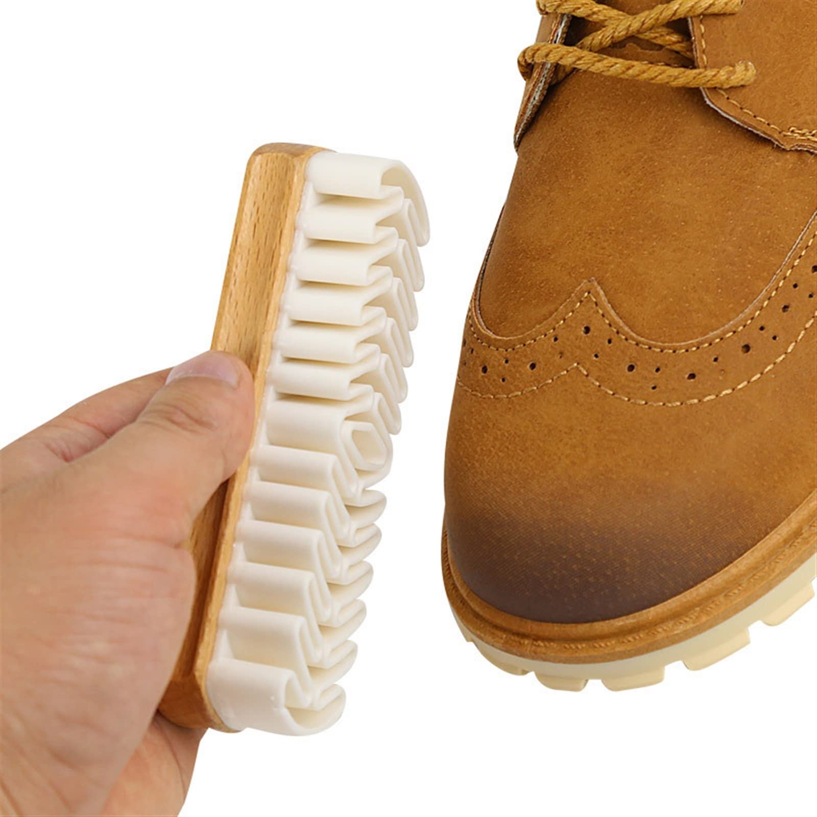 Brosses à Chaussures, Brosse de Nettoyage nettoyant Brosse à récurer en crêpe pour Chaussures en Daim Nubuck Acier avec Accessoire pour la Maison