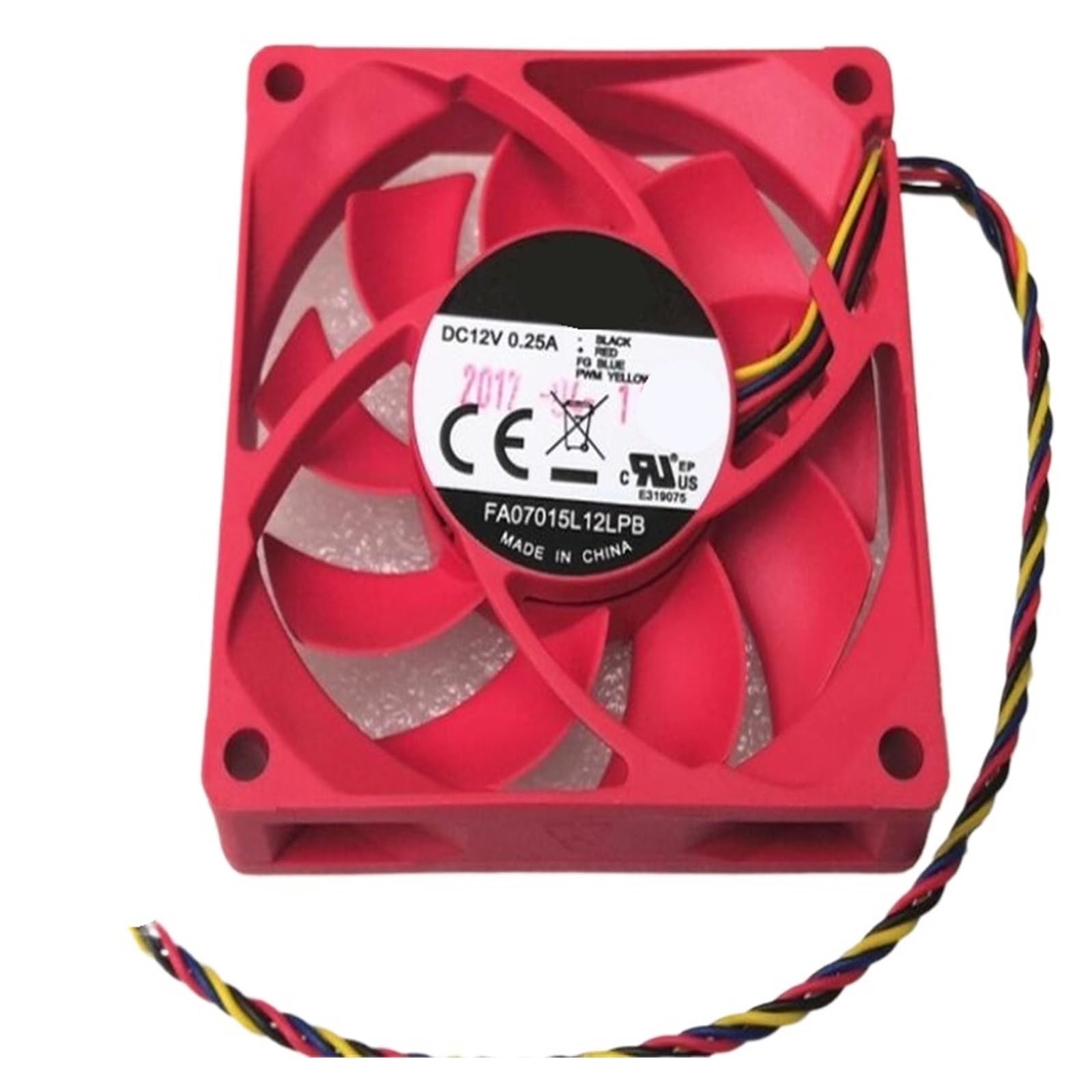 TYHUJKKL 7015 7CM fan FA07015L12LPB 12V 0.25A 4-wire fan