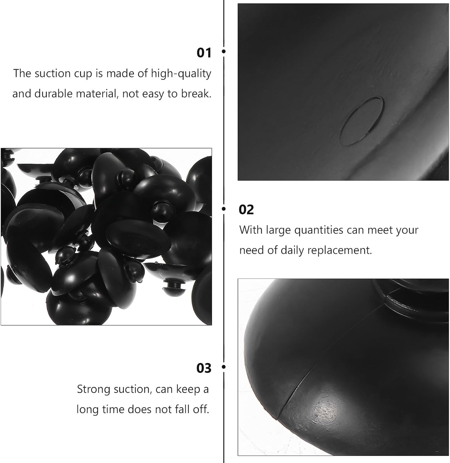 Mobestech 100pcs Aquarium Oxygen Pump Suction Cups Water Tube Fixators Black Submersible Pump Accessories for Fish Tank Air