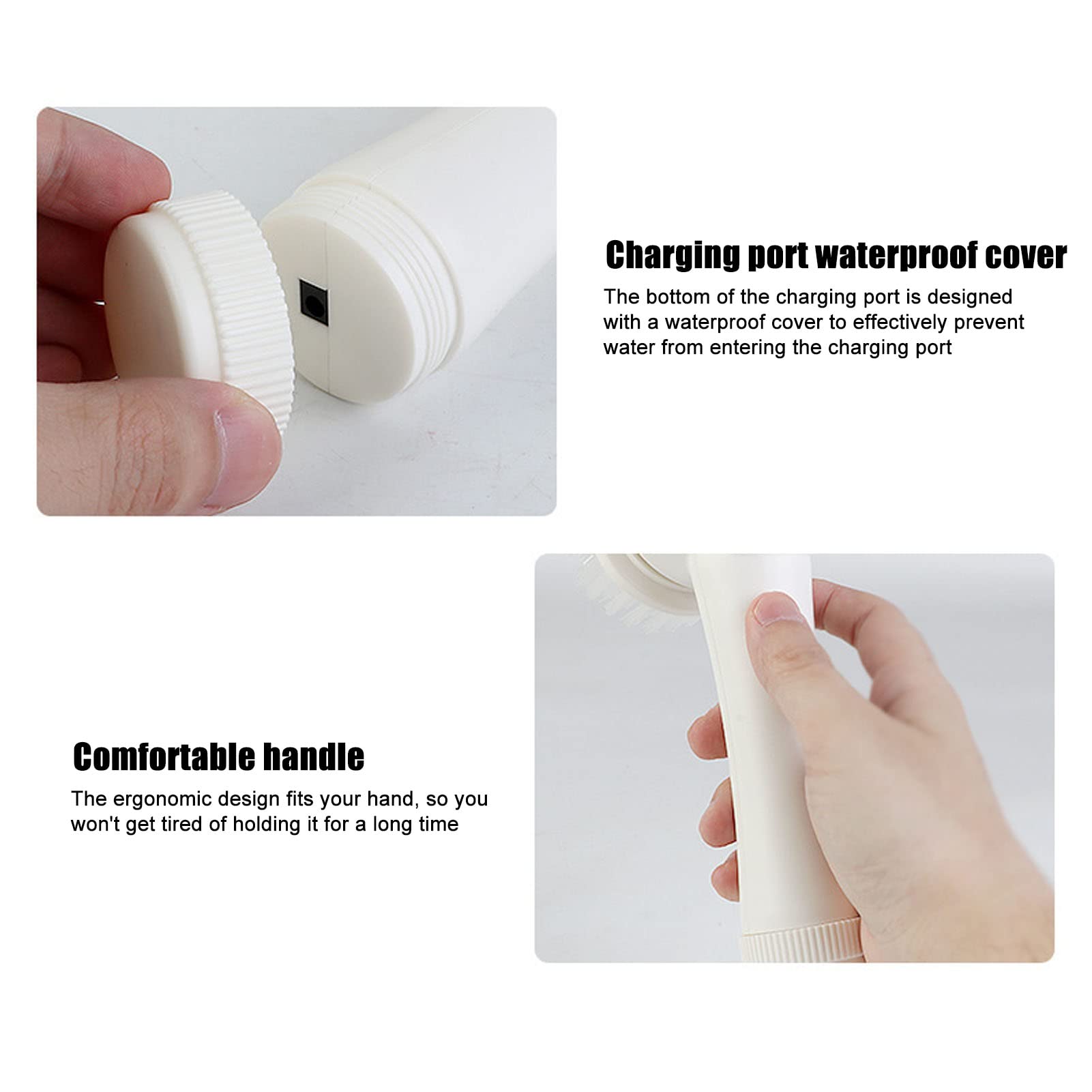 Spazzola Elettrica per Centrifuga Spazzola per Lavaggio Elettrica Portatile Portatile Spazzola per Lavaggio Spazzola per Lavaggio Multifunzionale per Scarpe da Bagno da Cucina (Bianco)