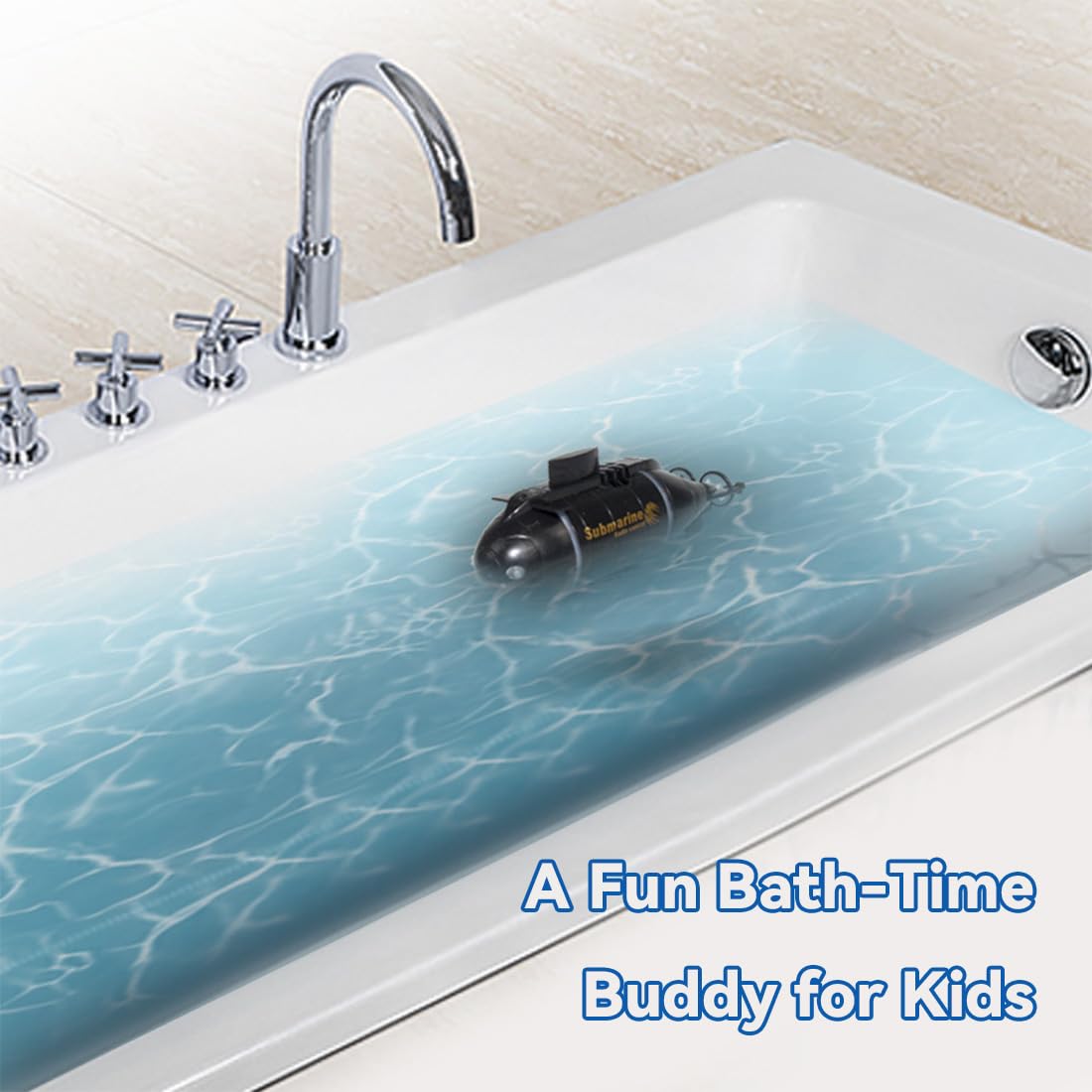 Mini submarino RC para adultos, control remoto de 6 canales, impermeable, barco de buceo para piscinas, bañeras, parques acuáticos, regalos de verano