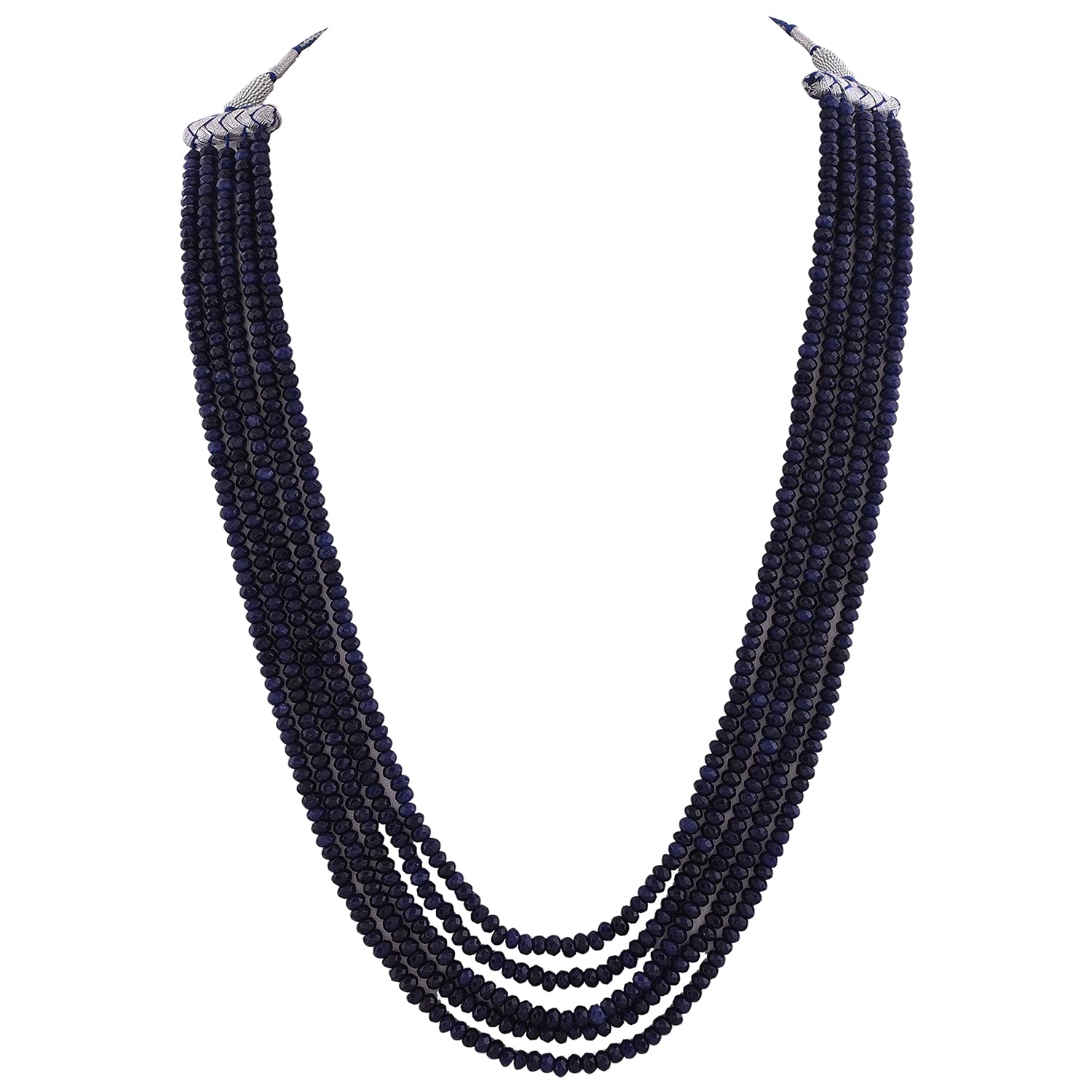 Kaleera Five Layer Blue Color Real Blue Sapphire Onyx Stone Beads Necklace for Women and Girls (Multi Color Five Layer) (Five Layer) KL2223B (B08524YC2S) Amazon Price History, Amazon Price Tracker