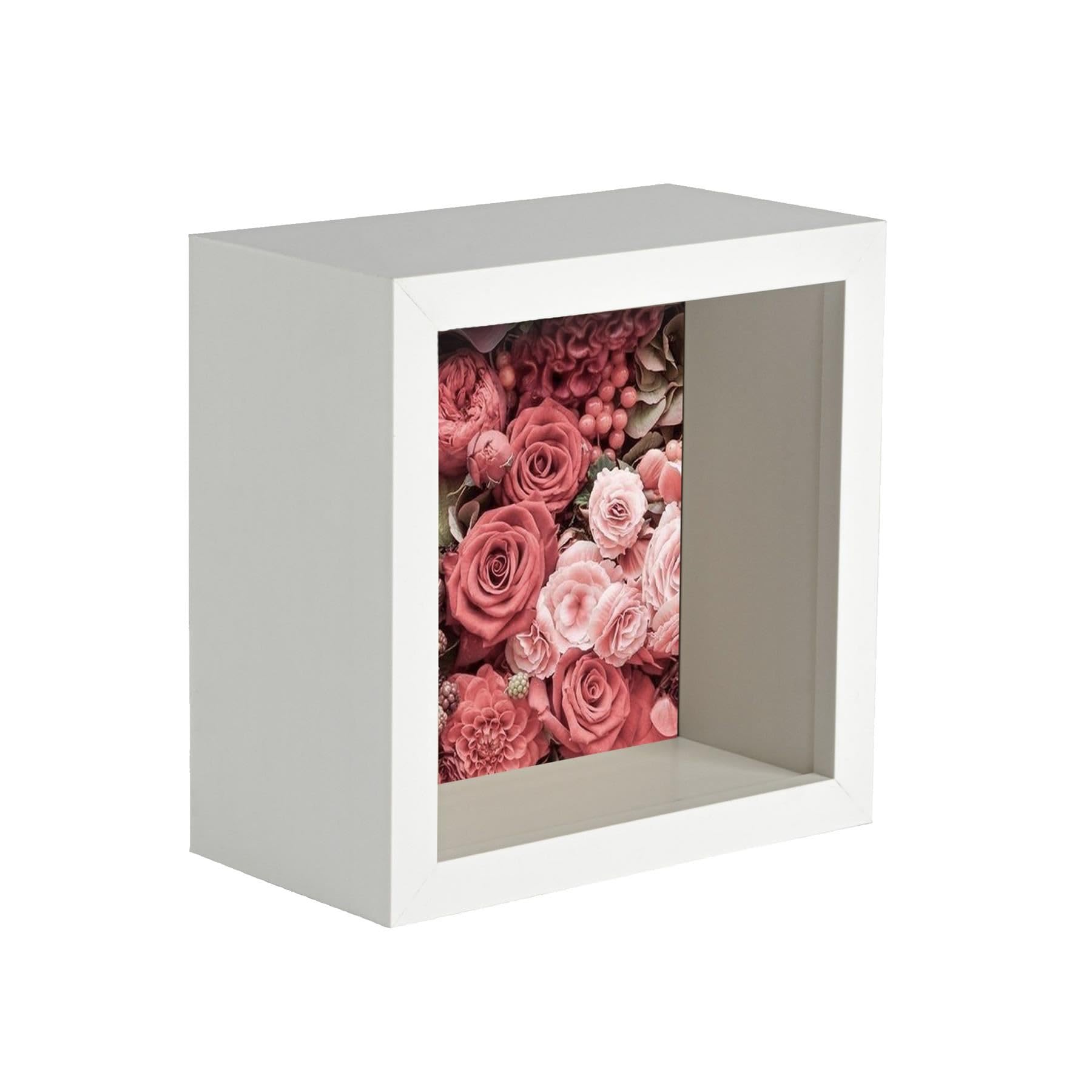 Nicola Spring White 3D Deep Box Photo Frame 4 x 4"