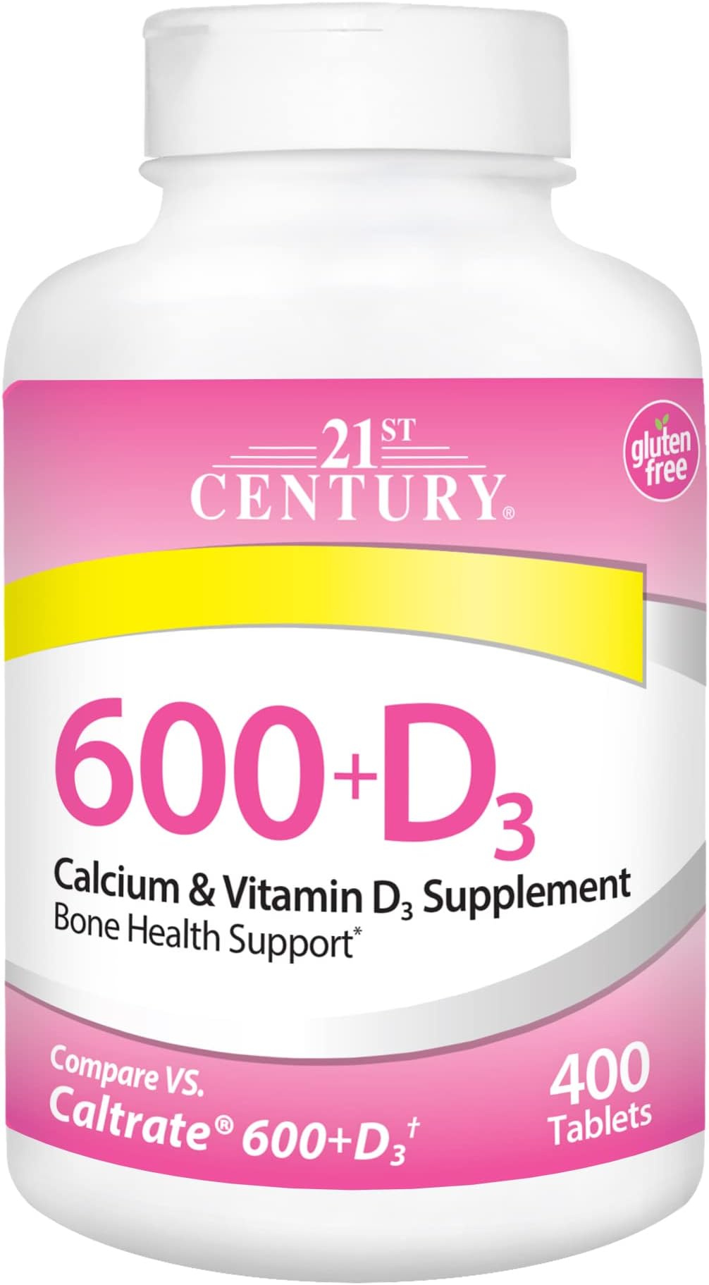 21st Century Calcium Plus D Supplement Tablet, 600 mg, 400 Count
