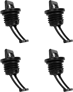 4Pcs Black Plastic Kayak Drain Plug kit Replacement for Stream Kayak Ocean Stream Kayak Dinghy Canoe Boat