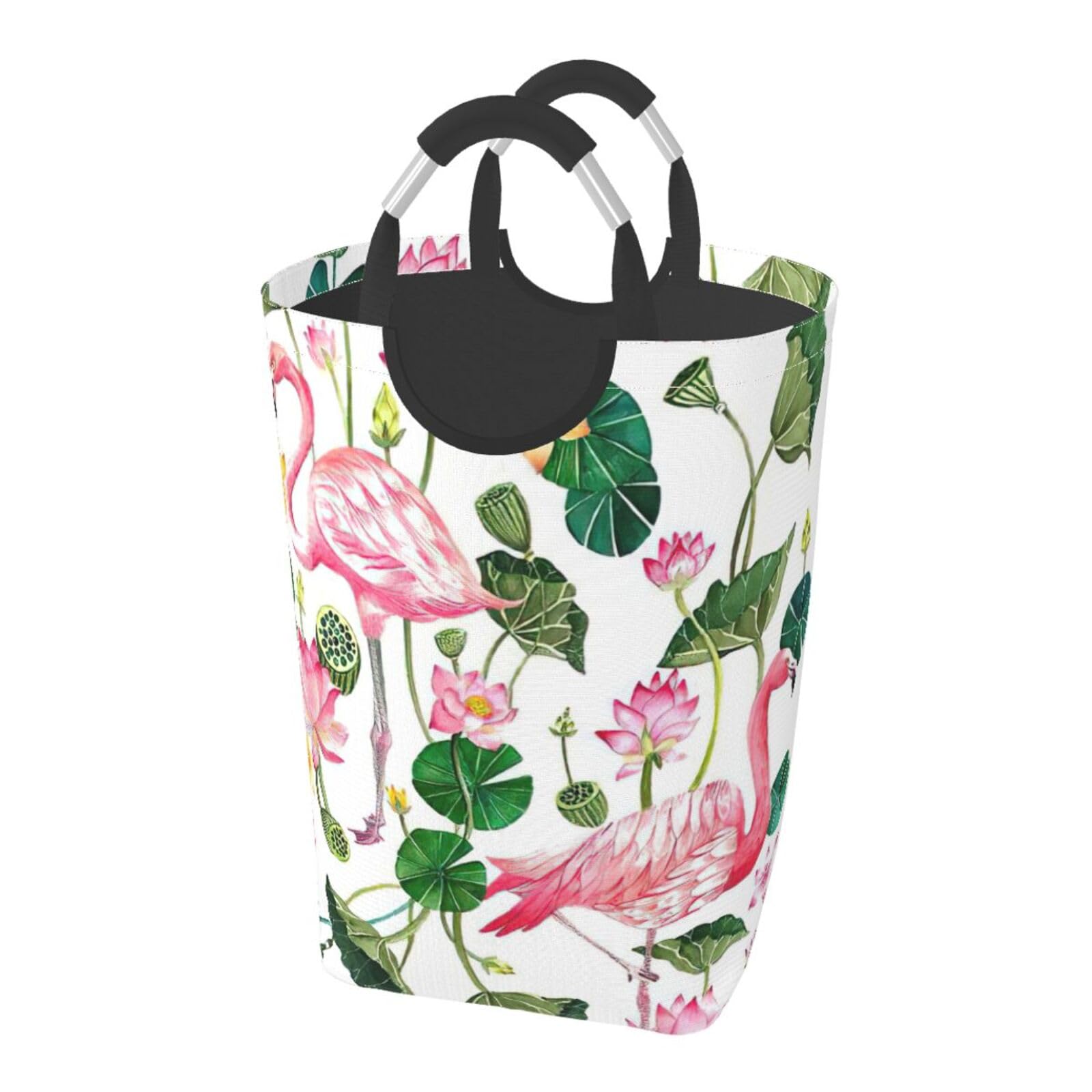 Panier à linge pliable 50L en tissu Oxford flamant rose