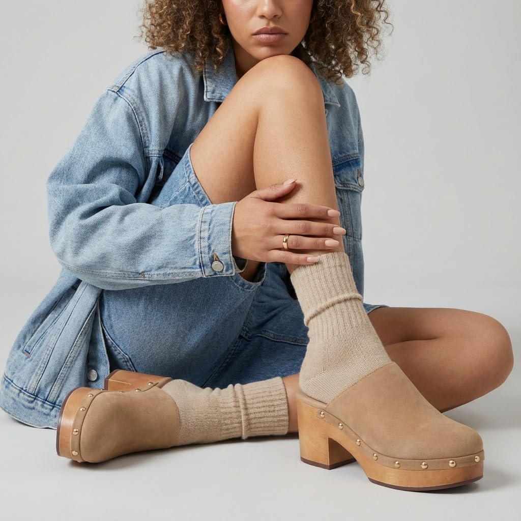 CUSHIONAIRE Women's Gibbons Faux Wood Clog with Memory Foam Padding, Wide Widths Available - Image 4