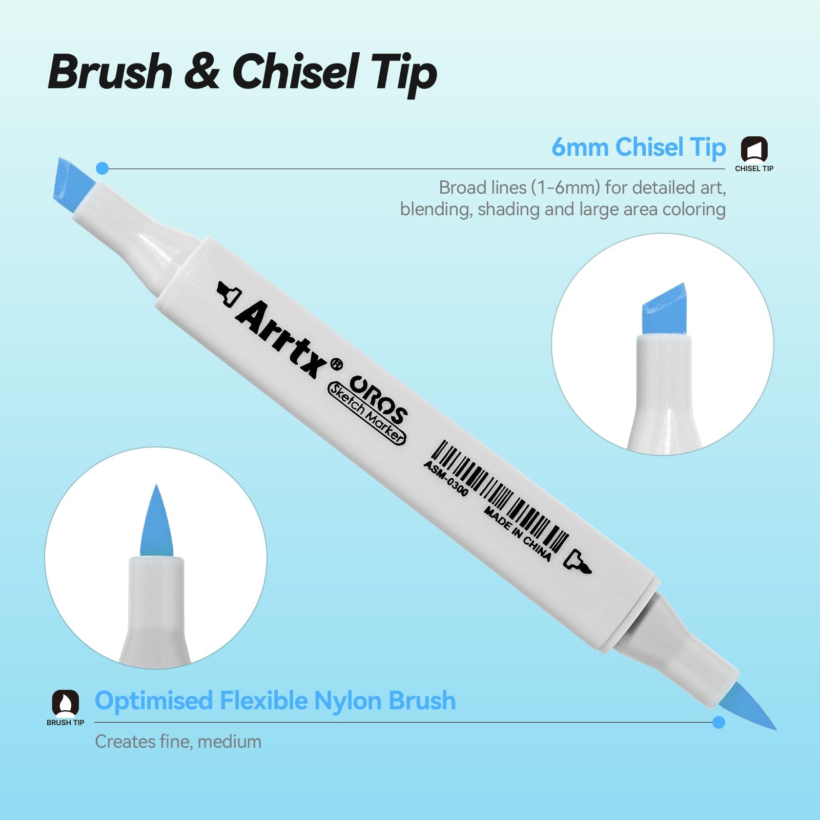 Arrtx ALP 80 Alcohol Markers Paint Marker Dual Tip 1
