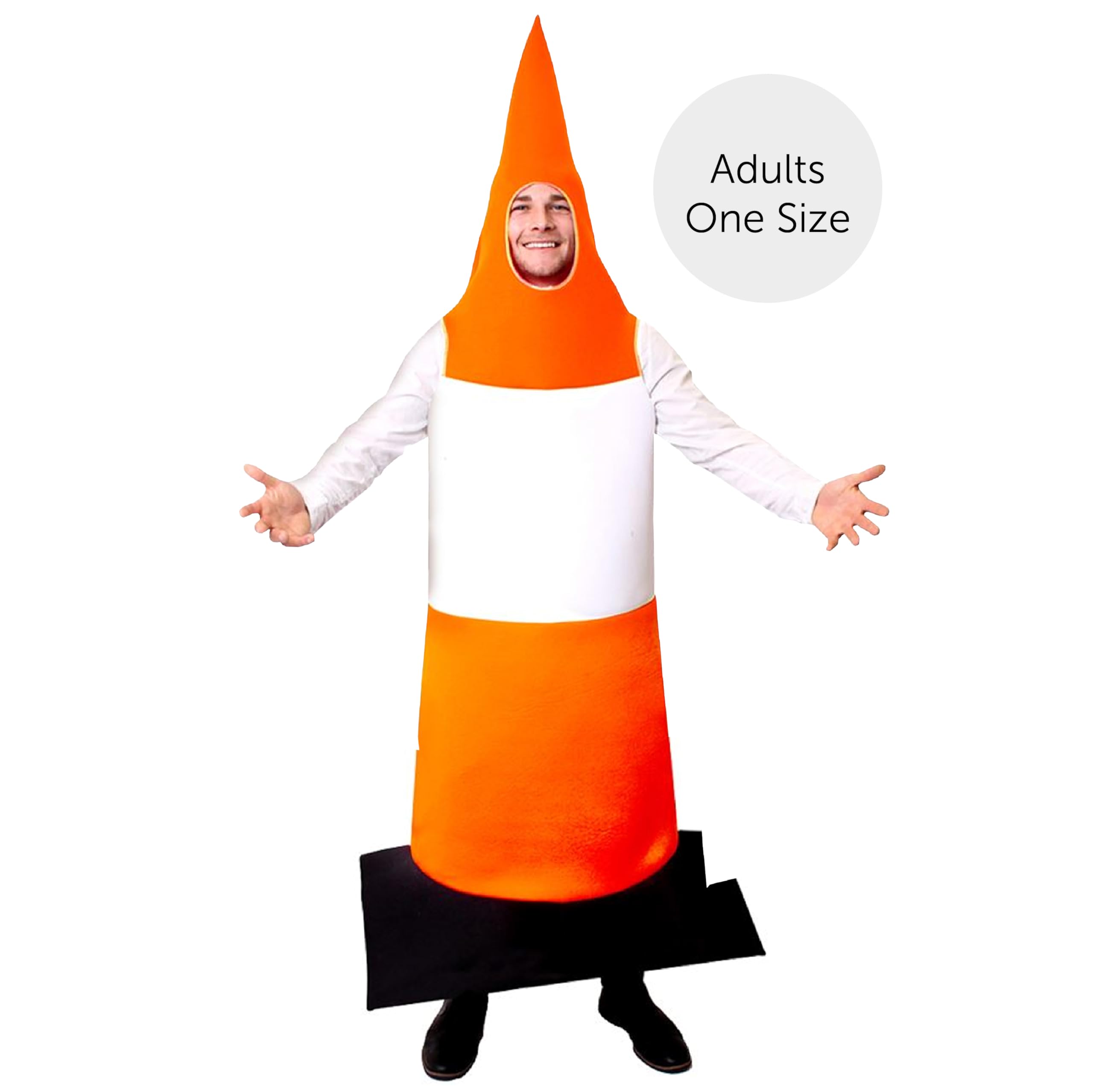 I LOVE FANCY DRESS LTD Kostium rożka drogowego - pomarańczowy i biały stożek drogowy - wieczór kawalerski zabawny nowość kostium imprezowy