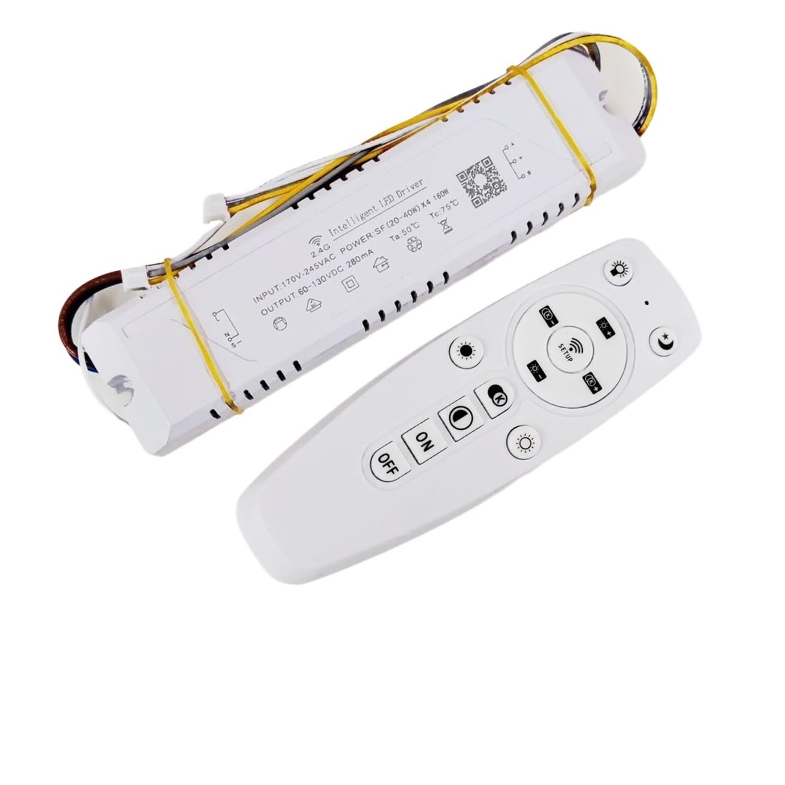 APP Controlled LED Driver 2.4G Remote Smart Transformer 12-24W 40W 80W 120W 360W for dimmable Color Changing Chandelier((20-40W)X4 160W)