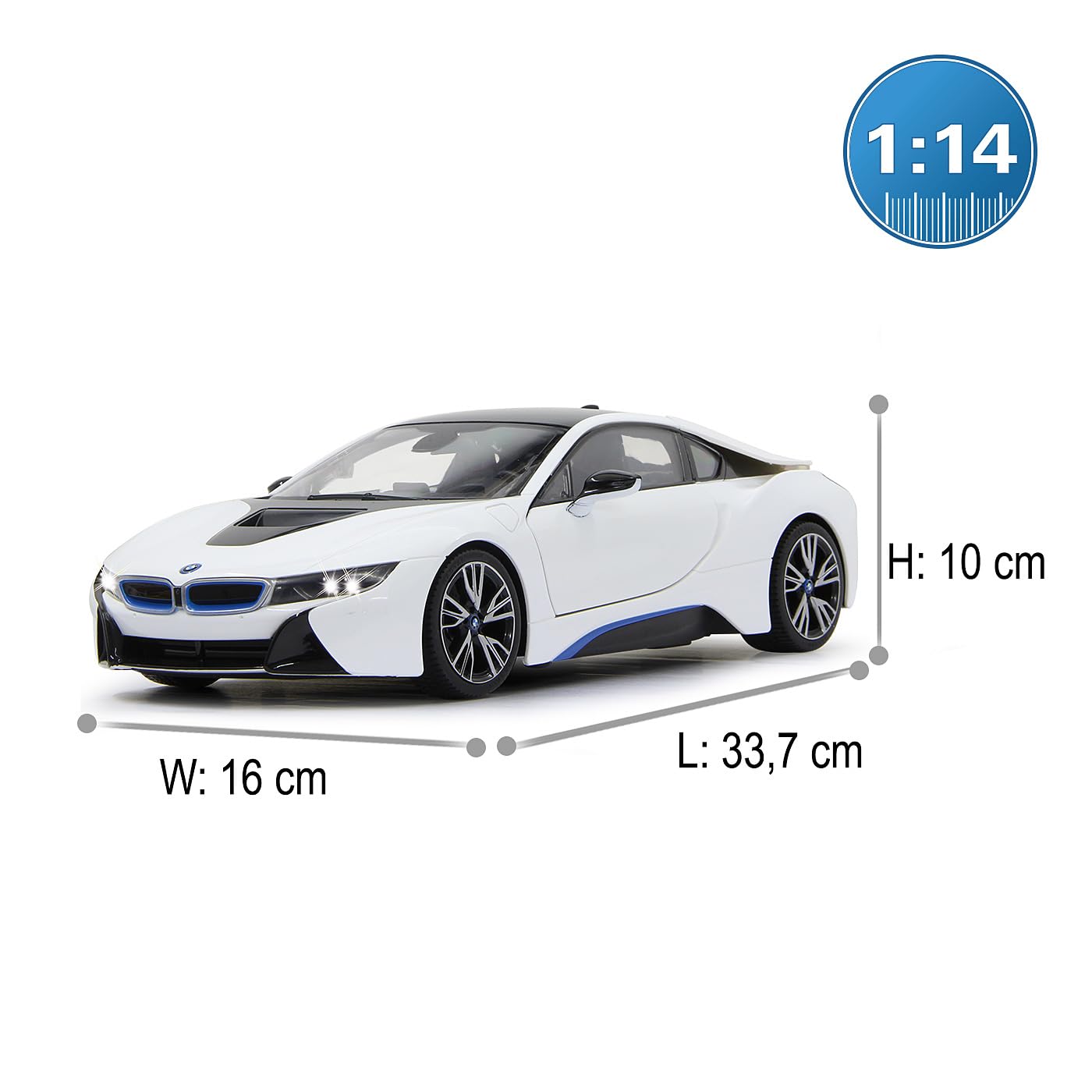 Jamara 404571 40 MHz skala 1:14 biały BMW i8 Deluxe Car