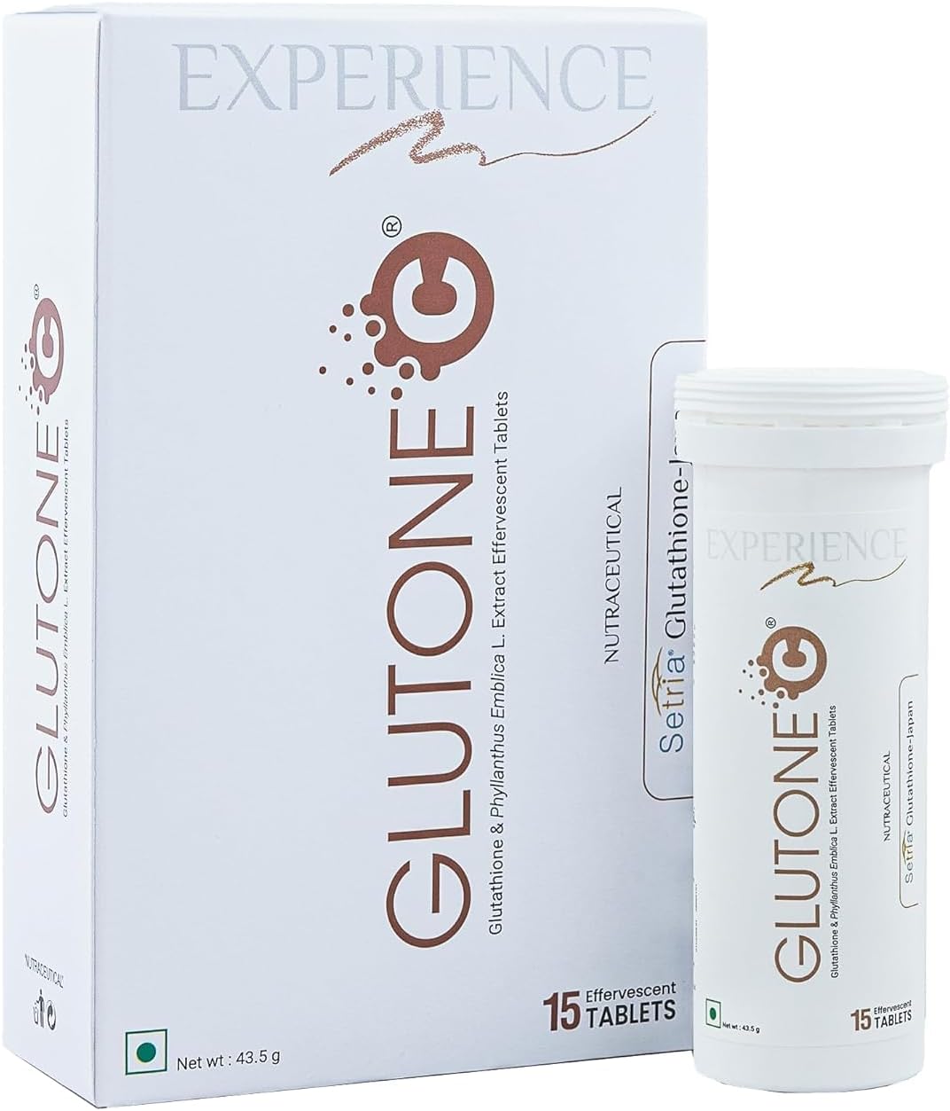 C–Glutathione & Vitamin C Effervescent Tablets| Made with Setria L-Glutathione, Amla extract & Selenium| Even Tone & Glowing Skin| Pack of 15 Tablets