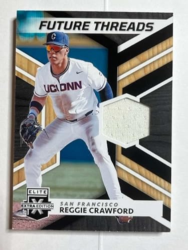 Miniatura 1 de 2022 Panini Elite Extra Edition Future Threads #21 Reggie Crawford Jersey/Relic San Francisco Giants Official Pre-MLB Prospect/Draft Baseball Card