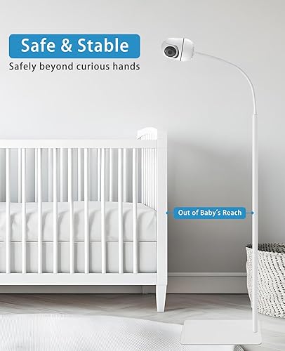 Miniatura 7 de Soporte para monitor de bebé de 67 pulgadas de altura ajustable compatible con Nanit Pro, óptica infantil DXR-8 Pro, HelloBaby, VTech, Motorola u