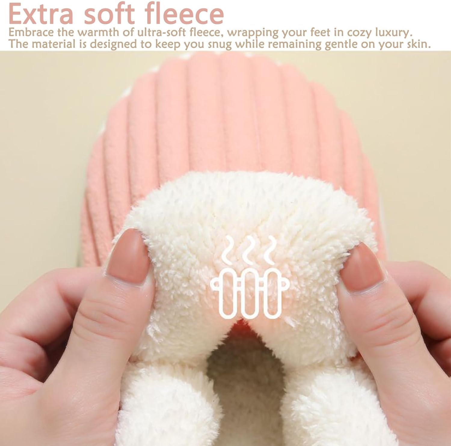 Chaussons Femme Hiver, Pantoufles Chaudes et Douillettes en Forme de Nuage, Antidérapantes pour Intérieur et Extérieur, Unisexe