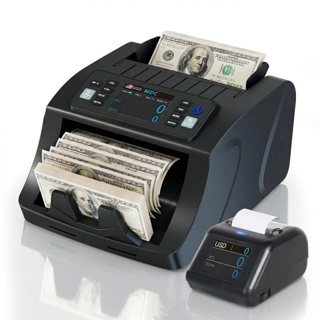 Detector de billetes falsificados con luz LED UV, la máquina de comprobación de facturas proporciona luz UV avanzada para identificar rápidamente dinero, tarjetas de crédito e identificaciones (V40)
