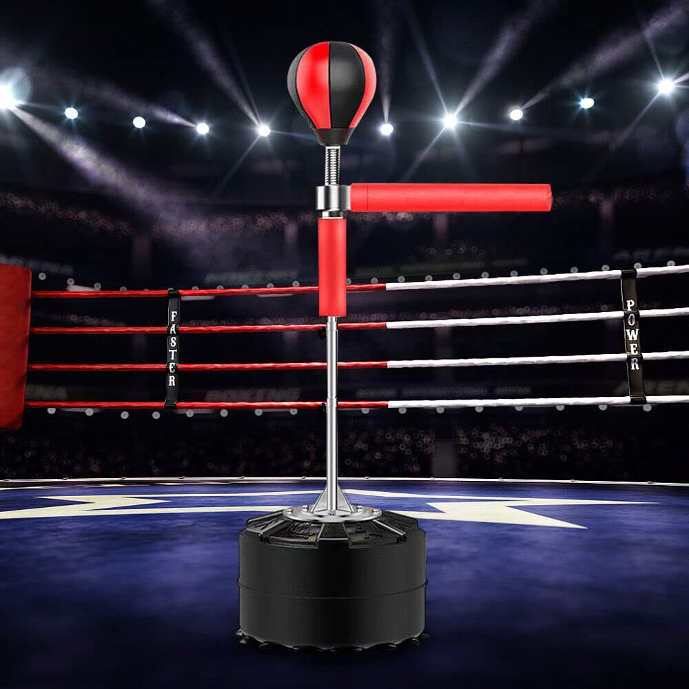 Borsa da battito su piede per adulti e bambini Pera da boxe Punchingball Boxball regolabile in altezza