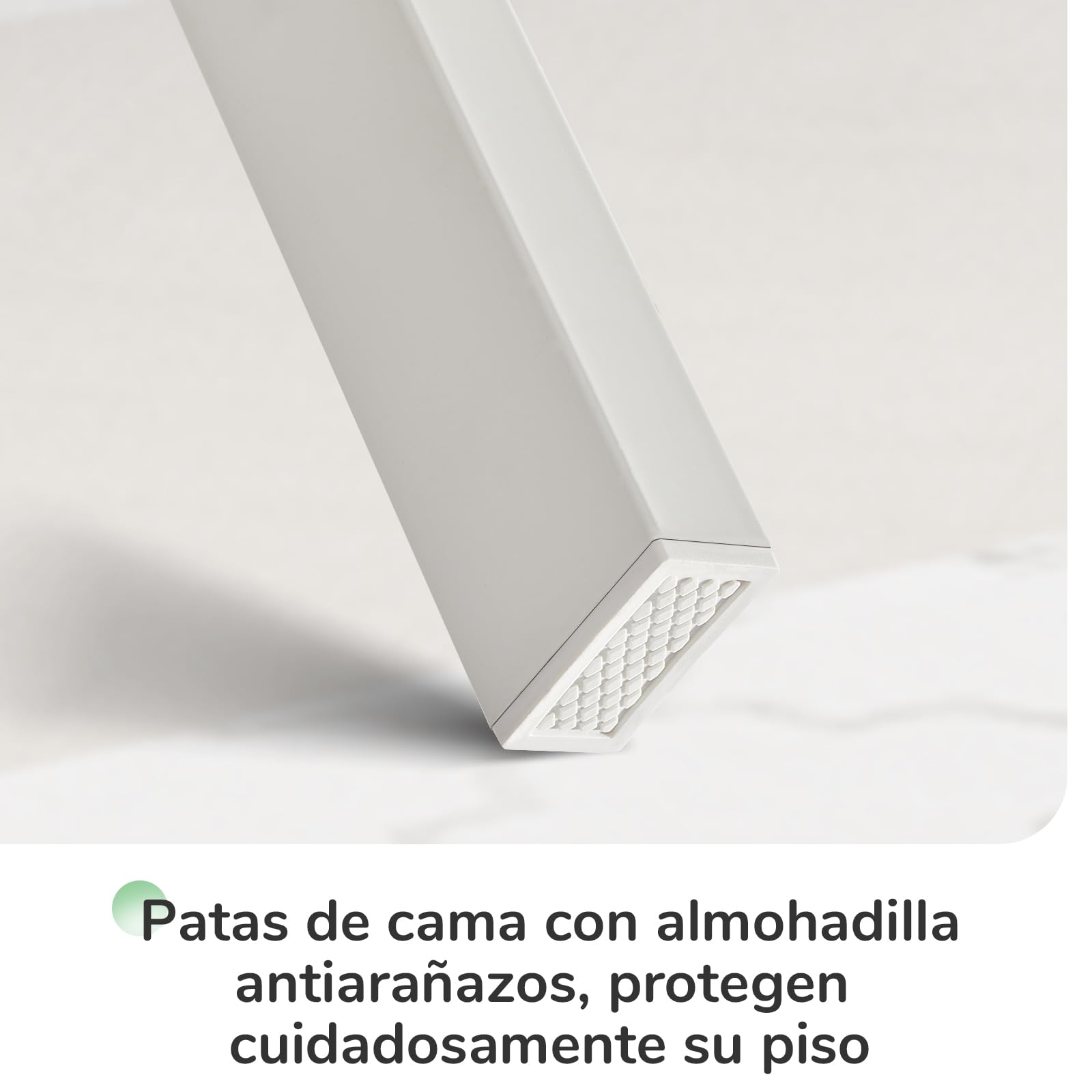 Novilla Somier 135x190 cm Láminas de Chopo Altura 30 cm Estructura de Cama Metal Blanco