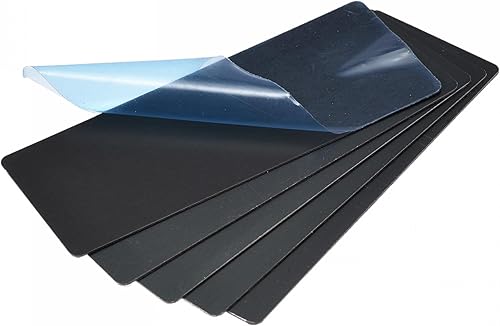Miniatura 7 de uxcell Tarjeta de metal en blanco 3.150 in x 1.181 in x 0.039 in placa de aluminio anodizado negro 10 unidades