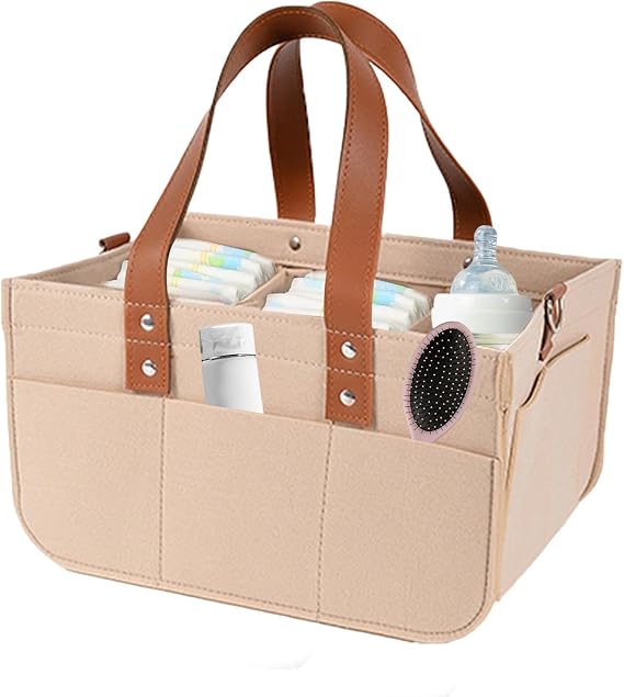 Diaper Bag Durable Baby Diaper Backpack, Practical Storage Bag | Trendy Diaper Bag for Parents, Waterproof Baby Organizer, Portable Diaper Bag for On-the-Go, Spacious Baby Carrier Bag