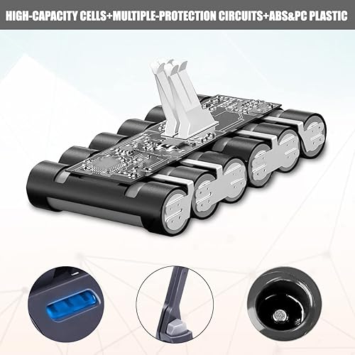 Miniatura 7 de BatPower Paquete de 2 baterías de repuesto de 21.6 V 6500 mAh 140 Wh para Dyson V8 Batería Animal V8 Fluffy V8 Absolute V8 Motorhead SV10 aspiradora