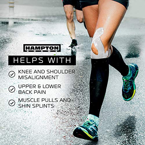 Image of Hampton Adams | As Seen on Shark Tank | Original Kinesiology Tape | 135ft Uncut Bulk Roll | Supports & Protects Muscle Wrist Knee Shoulder Back Plantar Fasciitis | Waterproof Hypoallergenic (White)