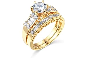 Cautivating 14k Gold Engagement and Wedding Ring Set: A Symbol of Everlasting Love