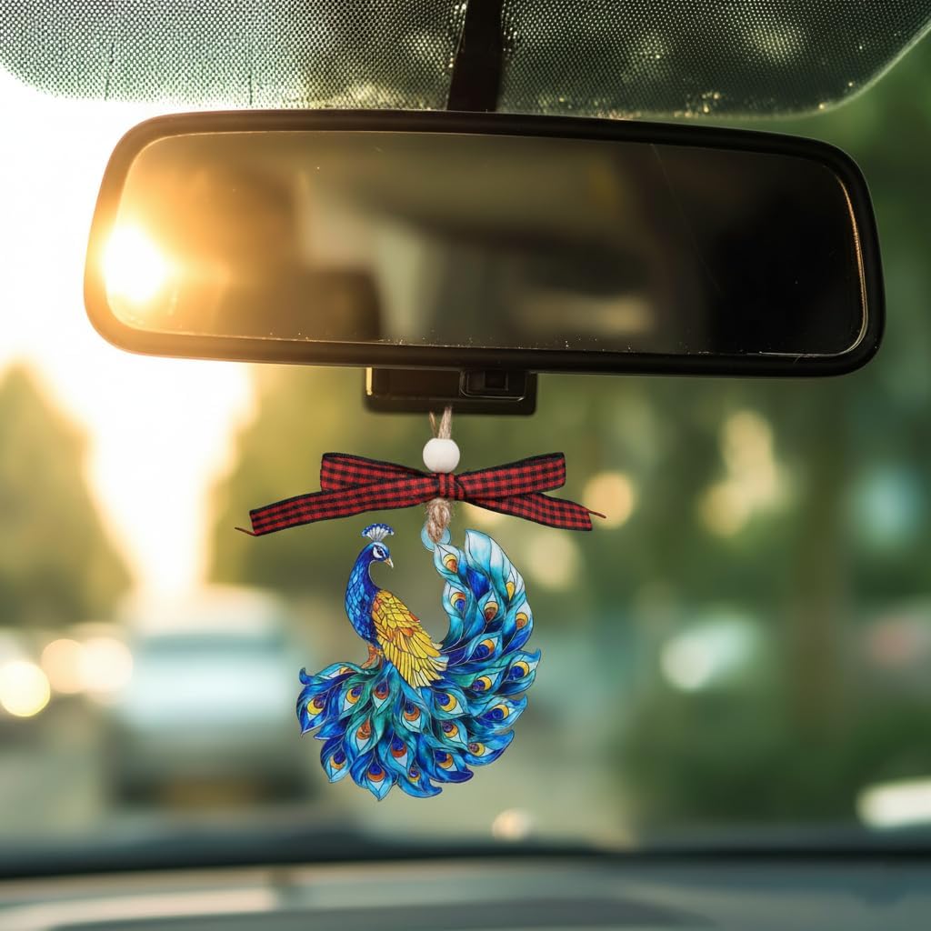 Peacock Ornaments - Peacock Ornaments for Christmas Tree - Peacocks Gifts for Women, Girls, Animal Lovers - Acrylic Hanging Christmas Ornaments Decor 2025 - Image 5