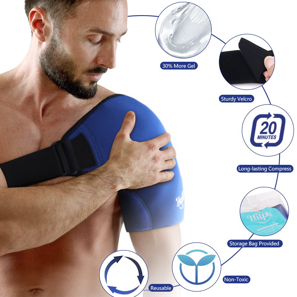 Hilph® Ice Pack for Shoulder Rotator Cuff Cold Therapy, Gel Ice Wrap