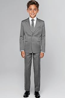 Black N Bianco Boys' Formal Black Suit with Shirt and Vest