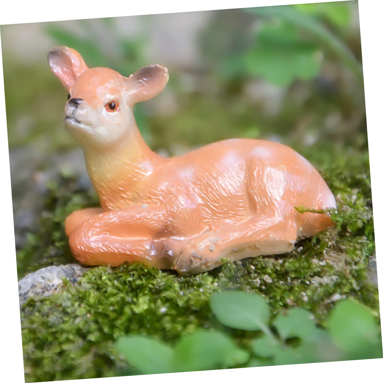 VANZACK 3 Sätze Teiliges REH Figuren Resin Für Landschaftsdeko Süßes Tier Ornament Für Wohnzimmer Schlafzimmer Und Wohnraumgestaltung Als Für Familie Und Freunde 4 Stücke * 3