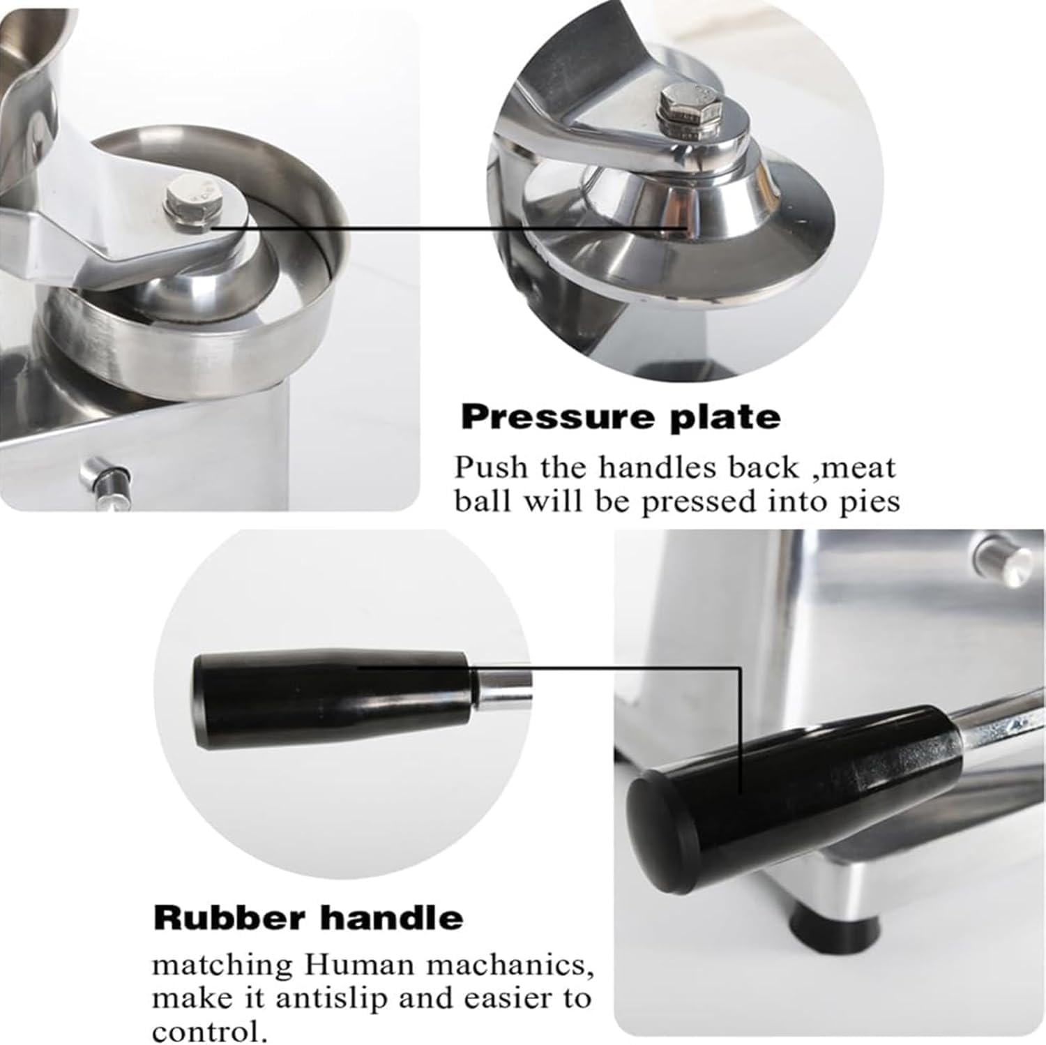 Manueller Hamburger Patty Maker mit 500 Patty Papers, Easy Antihaft Burger Press Tool für hausgemachte Rindfleischschieber, Ideal für dauerhafte Leistung und perfekt geformte Patties