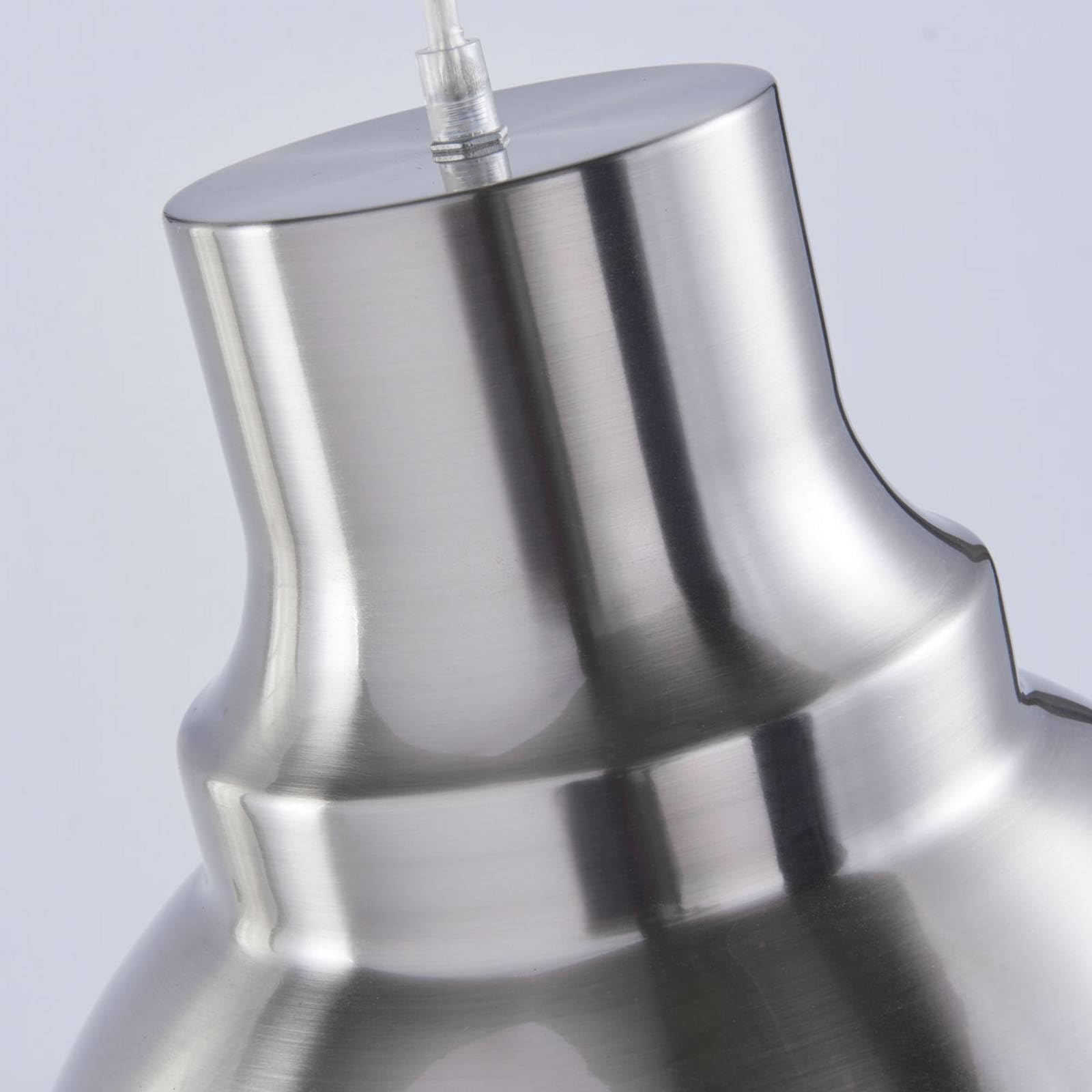 Lindby lámpara colgante en níquel satinado, luminaria suspendida | e27, diseño industrial para cocina, sala de estar, salón, pasillo, comedor