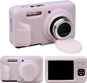 RAIALL KODAK PIXPRO FZ55 Digital Camera Case, Soft Silicone Protective Case for KODAK PIXPRO FZ55 Vlog Camera Lightweight FZ55 Camera Case Cover Grip Body Skin Jelly Pink