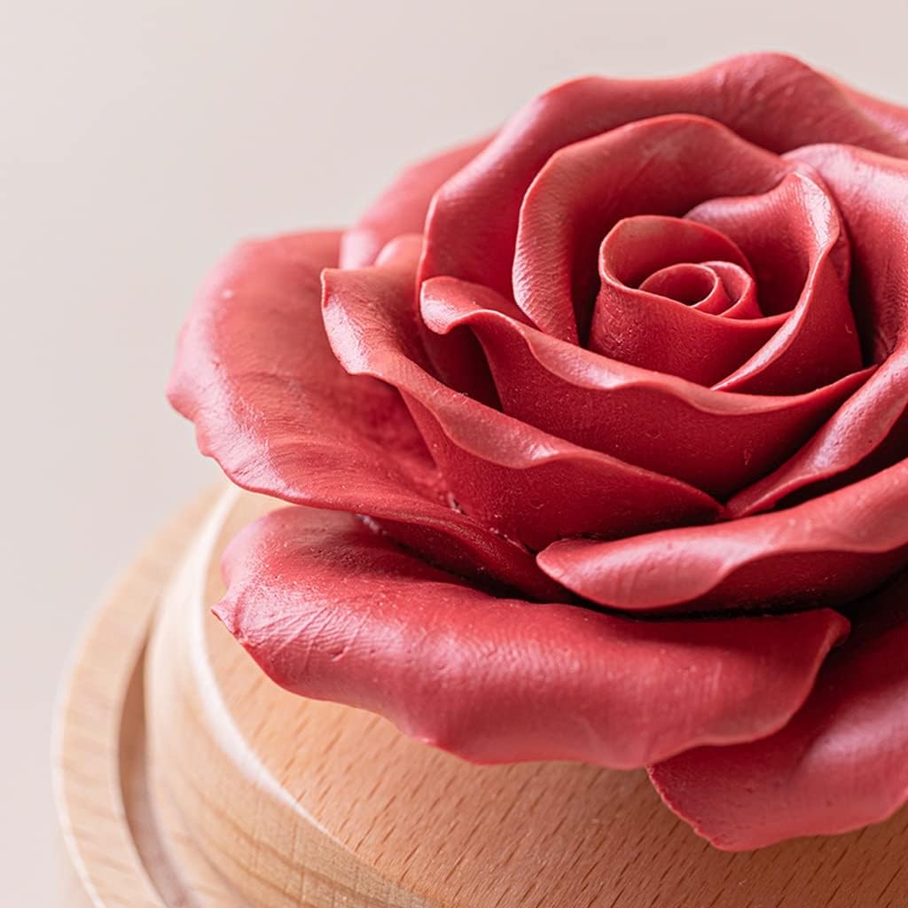 Music Box Everlasting Flower Music Box Rose Wooden Sky City Music Box Birthday Gift for Girlfriend Boy Romantic Wood Musical Box