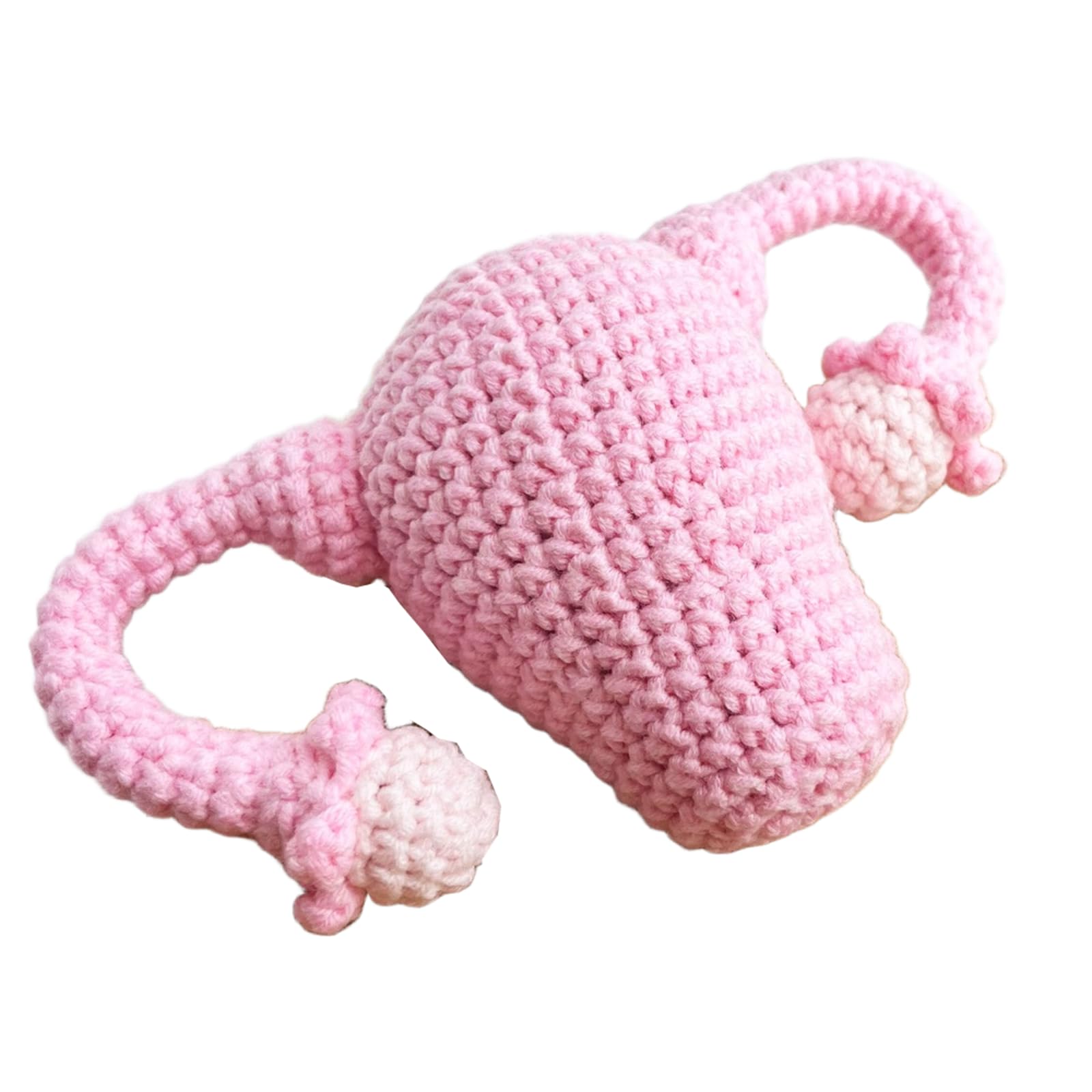 Lkylvee Women's Pink Knit Uterus And Ovaries Teaching Model - Crochet Uterus Knitted Model - Gynecology Gift For Health, Doctors, Nurses,,15Cm