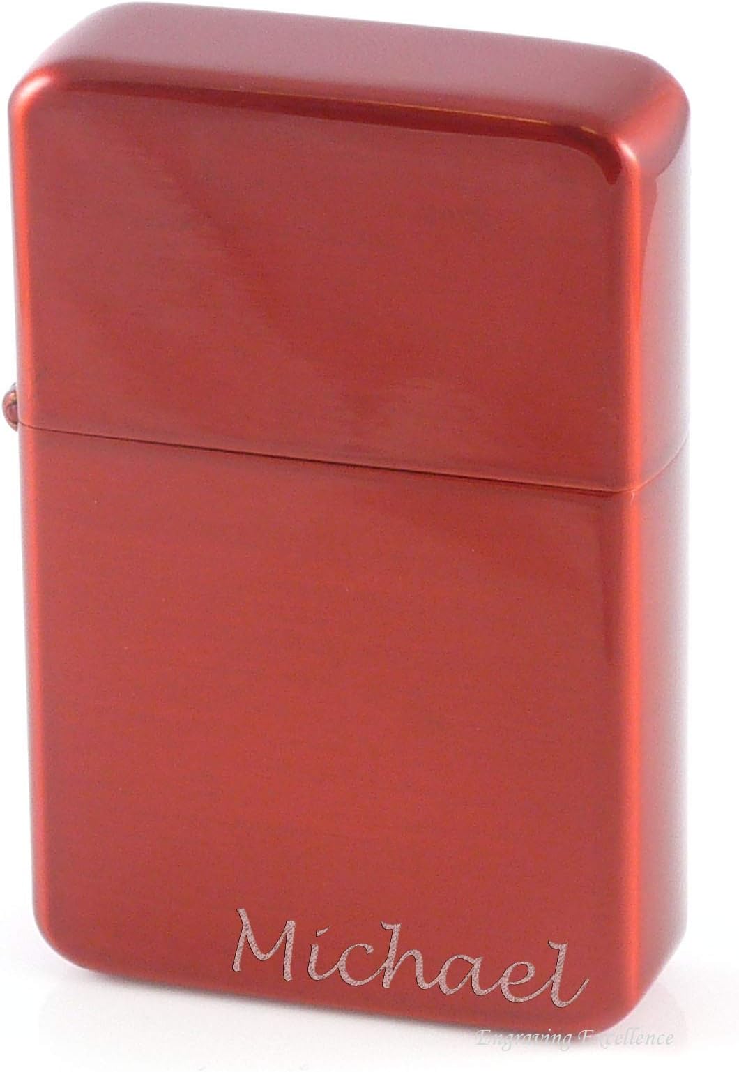 Personalised Steel Lighters - Charles Hendon Outdoor/Indoor Engraved for FREE Fuel Lighter - (Red)