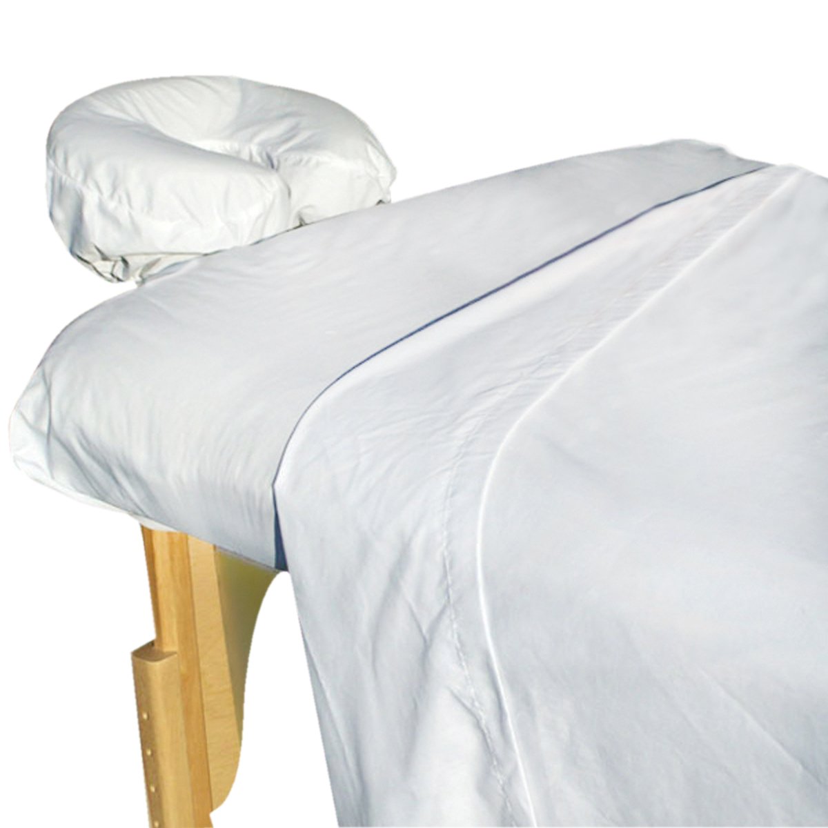 Parure de corps 3 pièces de lit de massage en polycoton blanc