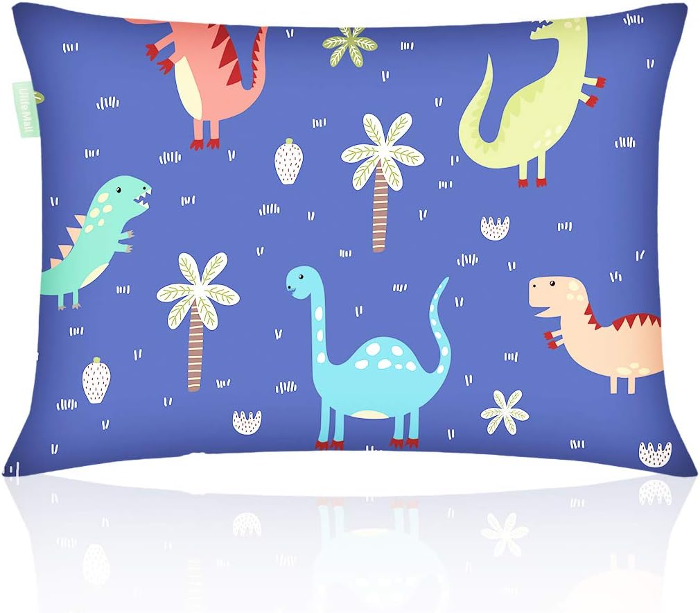 Buy Ulife Mall Toddler Flat Pillow With Pillowcase 12x18 Soft Organic Cotton Baby Pillow For Sleeping Hypoallergenic Machine Washable Kids Breathable Pillow For Toddler Cot And Travel Dinosaur Online In