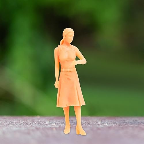 Miniatura 2 de MYCENSE 1:64 Figura Modelo Miniaturas Escenas Realista Resina Sin Pintar Pequeñas Personas Tren Personas Modelo Personas para Construcción Diseño