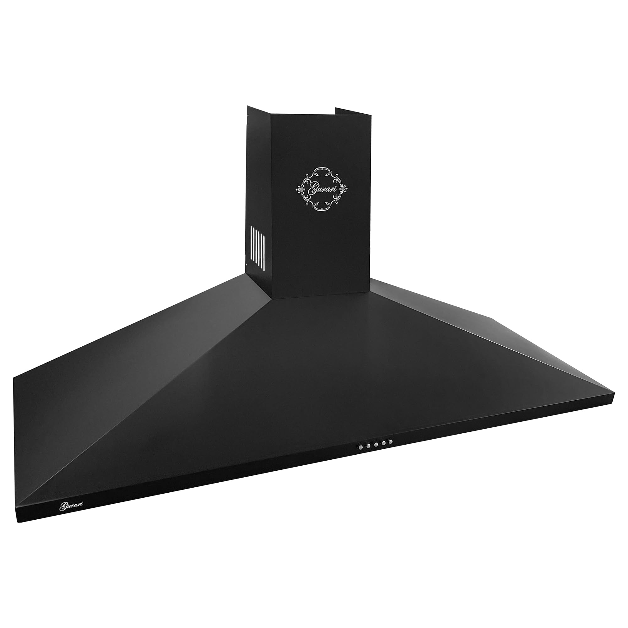 GURARI Hotte murale GCH C 147 BL 120 N - Hotte aspirante - 120 cm - 1000 m³/h - Noir - 3 niveaux