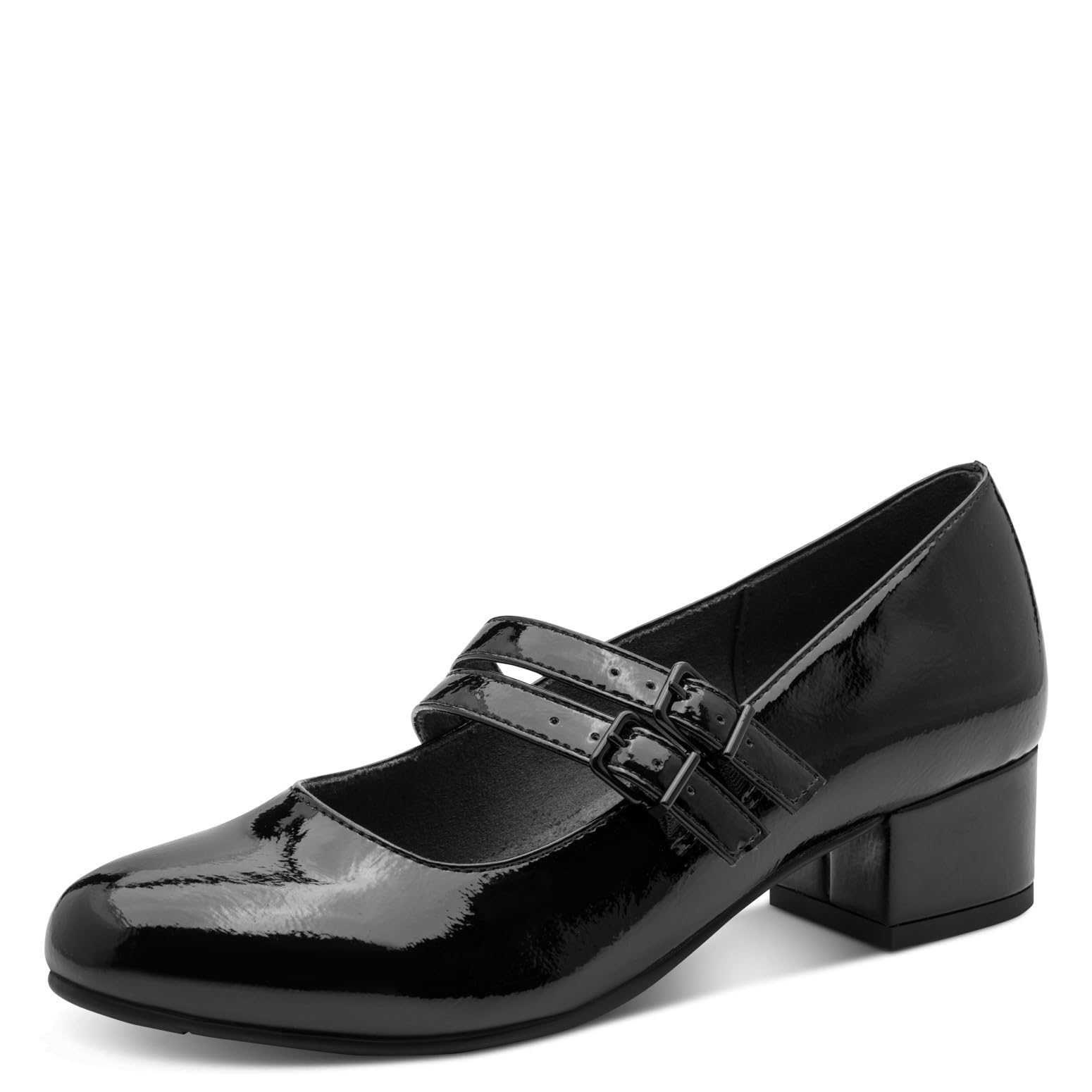 Jana Women’s Mary Jane Low Heel Vegan, Black Patent, 6,5 UK