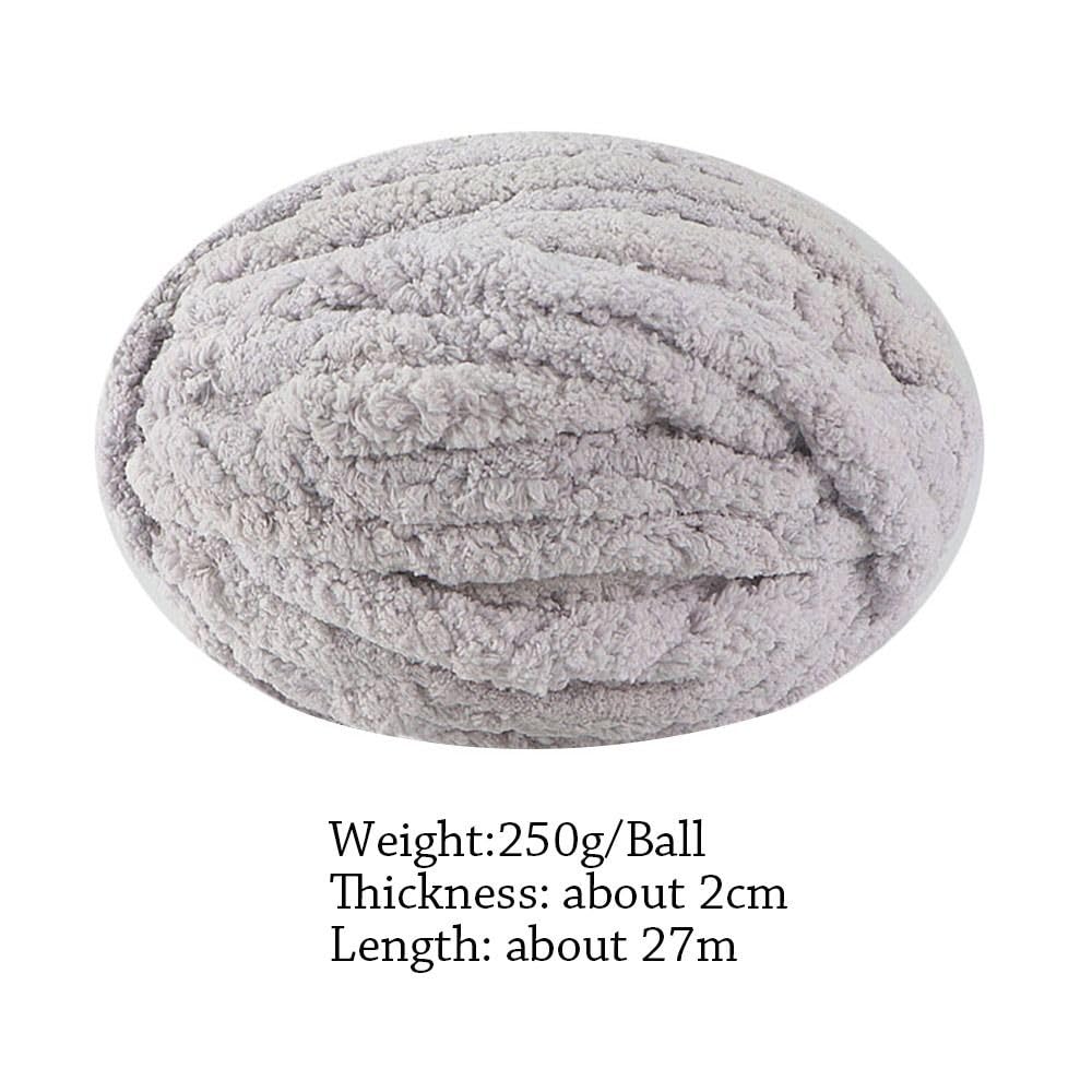 Lanas para Crochet,Hilo Crochet Ovillo de 250 g hilo chenilla multicolor for tejer y hacer crochet, mantas, cojines, grueso suave, cálido for, bufandas(Light blue)