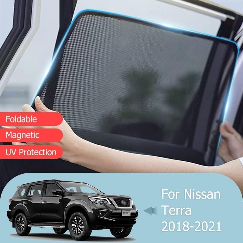 ランキング総合1位 車のフロントガラスのサンシェードウィンドウブラインドサンシェードインテリアバイザーメッシュカーテンネット 日産テラ18 19 21の場合 窓の日よけ Color 4 Mda33 Fr