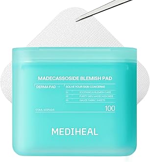 Madecassoside Blemish Pad - Square Cotton Facial Toner Pads with Centella Asiatica & Madecassoside – Anti Blemish to Improve Uneven Skin Tone - Vegan Face Gauze Pads, 100