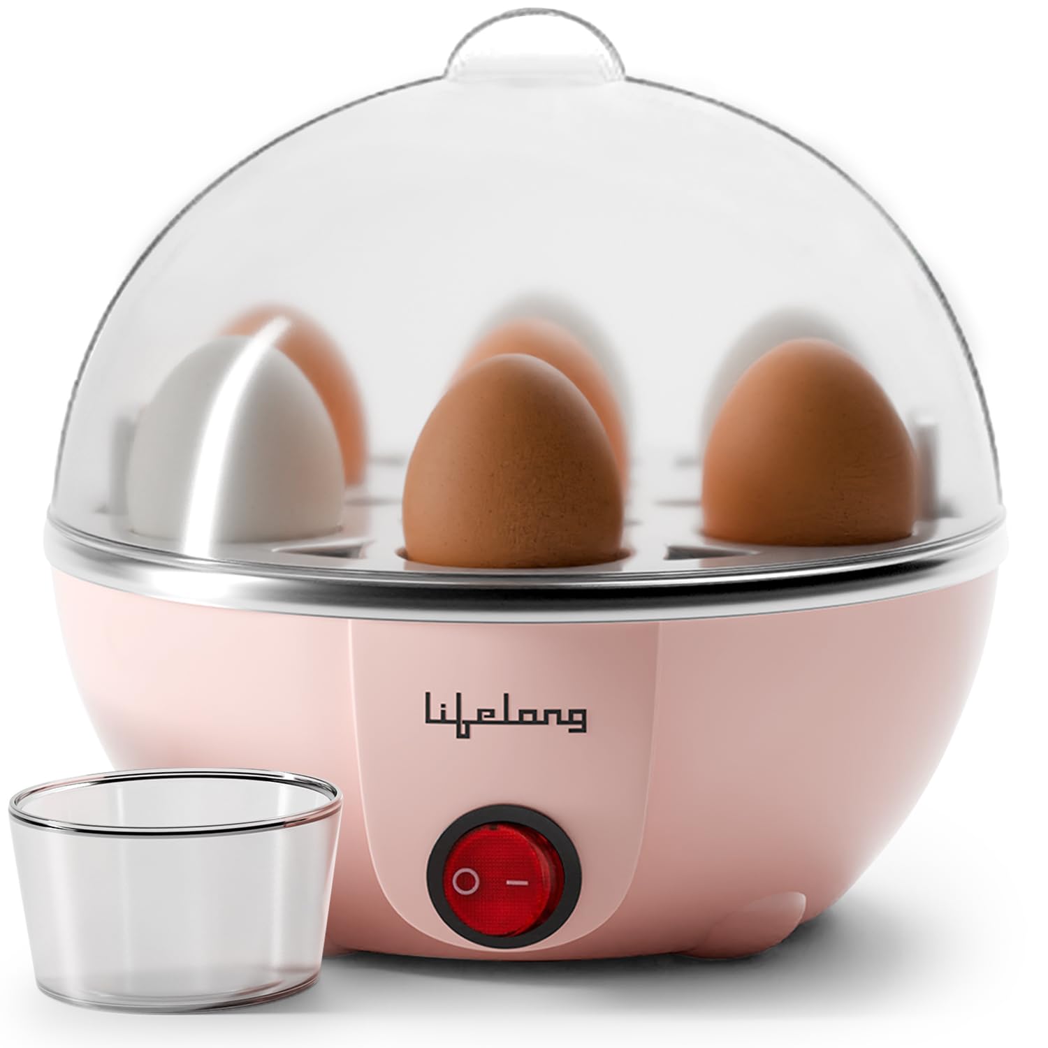 Lifelong Egg Boiler for 7 Eggs, 350 Watt | 3 Boiling Modes Hard, Medium & Soft | Multipurpose One Touch Operation Egg Poacher & Electric Egg Boiler Machine | Automatic & Over Heat Protection (LLEEB09)
