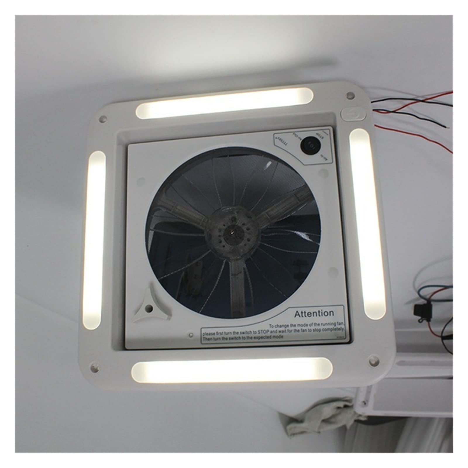 Wentylator Dachowy RV Z Wlotem Wentylatora LED 12 V Do Kampera I Amp; Pojazd Rekreacyjny Wentylatorem Dachowym,Łatwa konserwacja(With LED)